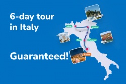 A bus tour in Italy